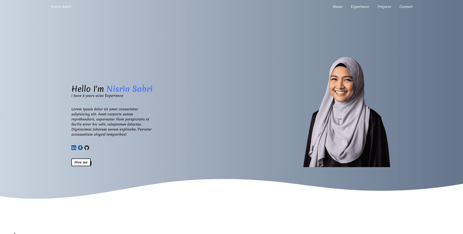 Simple gray portfolio